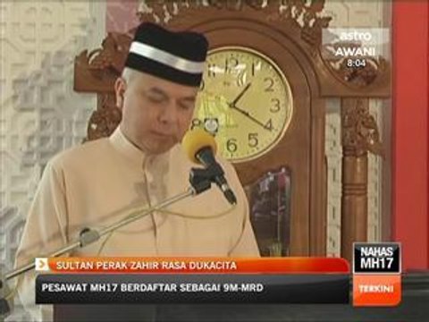Sultan Nazrin zahir rasa dukacita