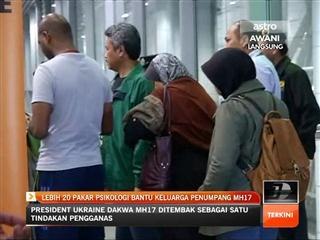 Lebih 20 pakar psikologi bantu keluarga penumpang MH17
