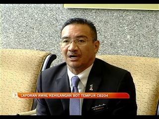 Laporan awal kehilangan bot tempur CB204