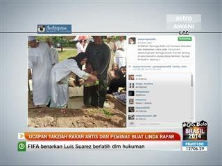 Ucapan takziah rakan artis dan peminat buat Linda Rafar