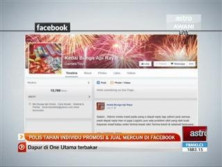 Polis tahan individu promosi & jual mercun di Facebook