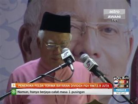 Peneroka Felda terima bayaran dividen FGV RM72.9 juta