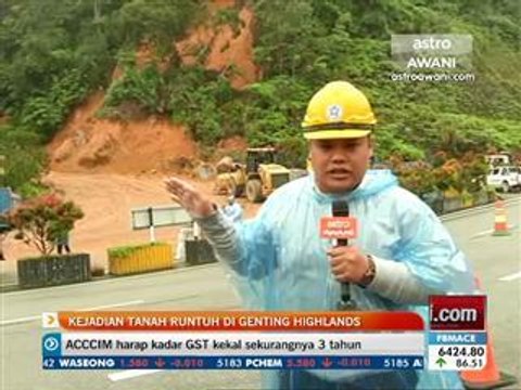 Kejadian tanah runtuh di Genting Highlands (18/11/2014, 02:00pm)