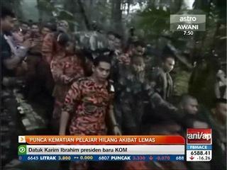 Punca kematian pelajar hilang akibat lemas