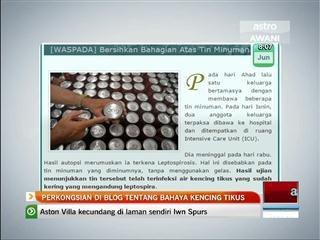 Perkongsian di blog tentang bahaya kencing tikus