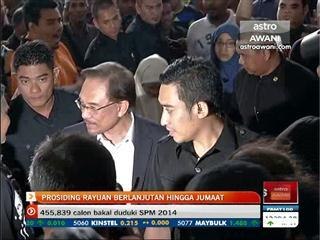 Prosiding rayuan berlanjutan hingga Jumaat