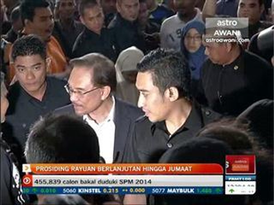 Prosiding rayuan berlanjutan hingga Jumaat