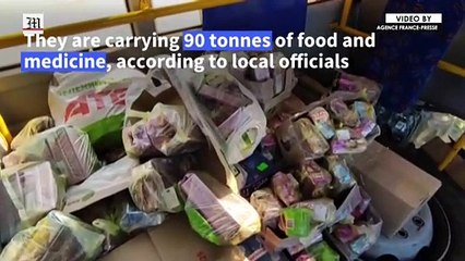 Bus convoy en route to Ukraine's Mariupol to bring aid and fetch evacuees