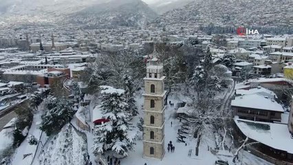 Bursa'nın simge yerlerinden kar manzaraları