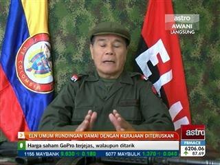 ELN umum rundingan damai dengan kerajaan diteruskan