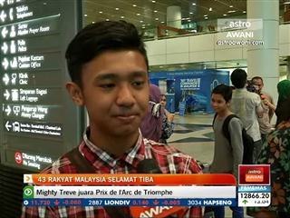 43 rakyat Malaysia selamat tiba