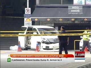 Lima ditahan bantu siasatan kes letupan bom di Bukit Bintang