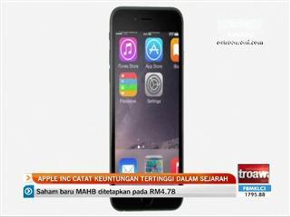 Apple Inc catat keuntungan tertinggi dalam sejarah