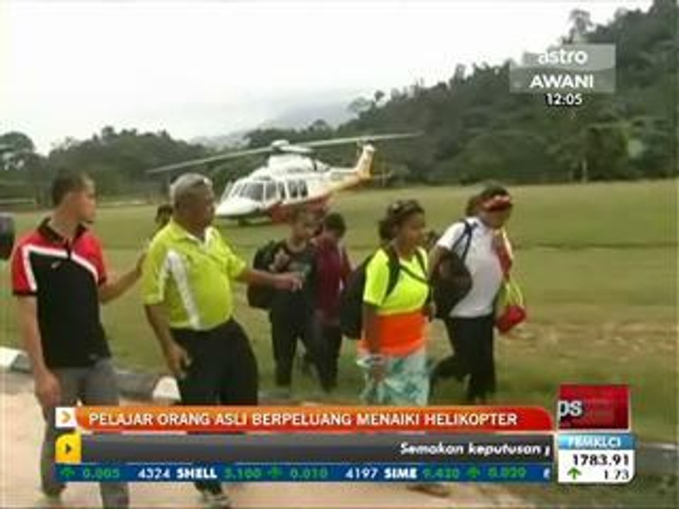 Pelajar orang asli berpeluang menaiki helikopter