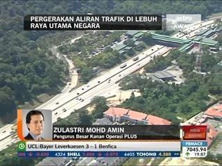 Pergerakan aliran trafik lebuh raya utama negara