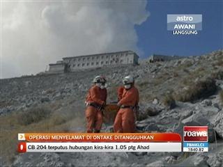Operasi menyelamat di Gunung Ontake ditangguhkan