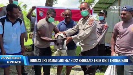Operasi Damai Cartenz 2022, Kembali Berikan Sepasang Bibit Ternak Babi Kepada Warga Yahukimo
