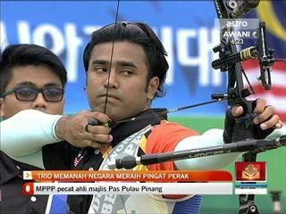 Trio memanah negara meraih pingat perak