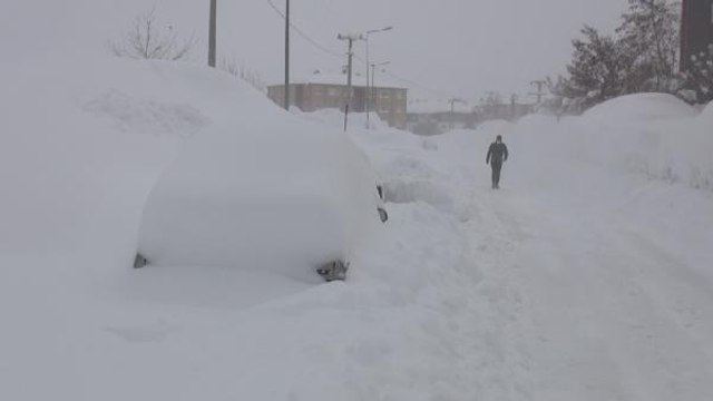 BİTLİS'TE KAR KALINLIĞI 1 METREYİ AŞTI; 260 KÖY YOLU KAPANDI