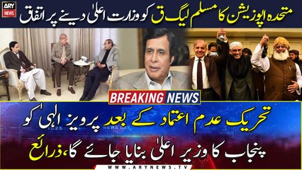 Opposition agrees on giving Punjab chief minister’s slot to Pervaiz Elahi