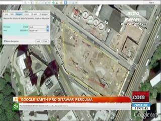 Google Earth Pro ditawar percuma