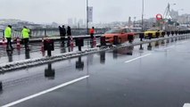 Unkapanı Köprüsü’nde yine açılma: Taksim yönü kapatıldı