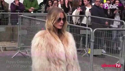 Exclu Vidéo : Poppy Delevingne : arrivée en mode babacool au défilé Miu Miu !