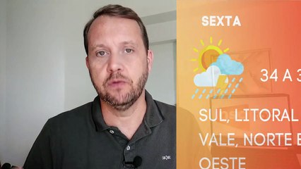 SC tem calorão de 36°C e risco de temporais