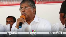 Chandrakant Patil l दिवा विझण्यापूर्वी फडफडतो; चंद्रकांत पाटलांचा राऊतांना टोला l Sakal
