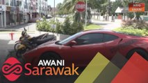 Pemilik restoran di Sarawak hantar makanan guna Ferrari