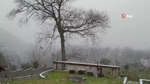 Hatay Erzin'e 10 yıl aradan sonra ilk kez kar yağdı