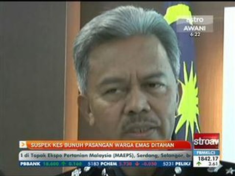 Suspek kes bunuh pasangan warga emas ditahan