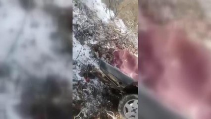 Bayıra yuvarlanan otomobildeki 2 kişi yaralandı