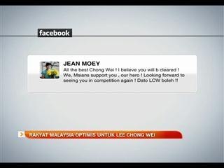 Rakyat Malaysia optimis untuk Lee Chong Wei