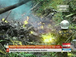 Proses keluarkan serpihan dijangka selesai tiga hari