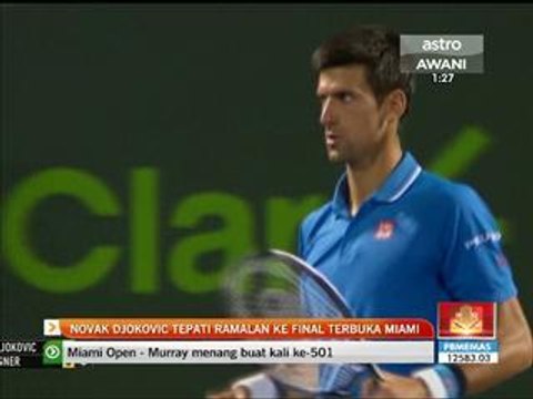 Novak Djokovic tepati ramalan ke final Terbuka Miami