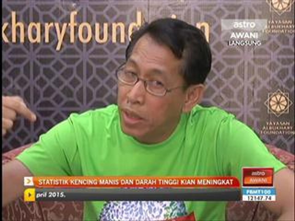 Statistik kencing manis dan darah tinggi kian meningkat