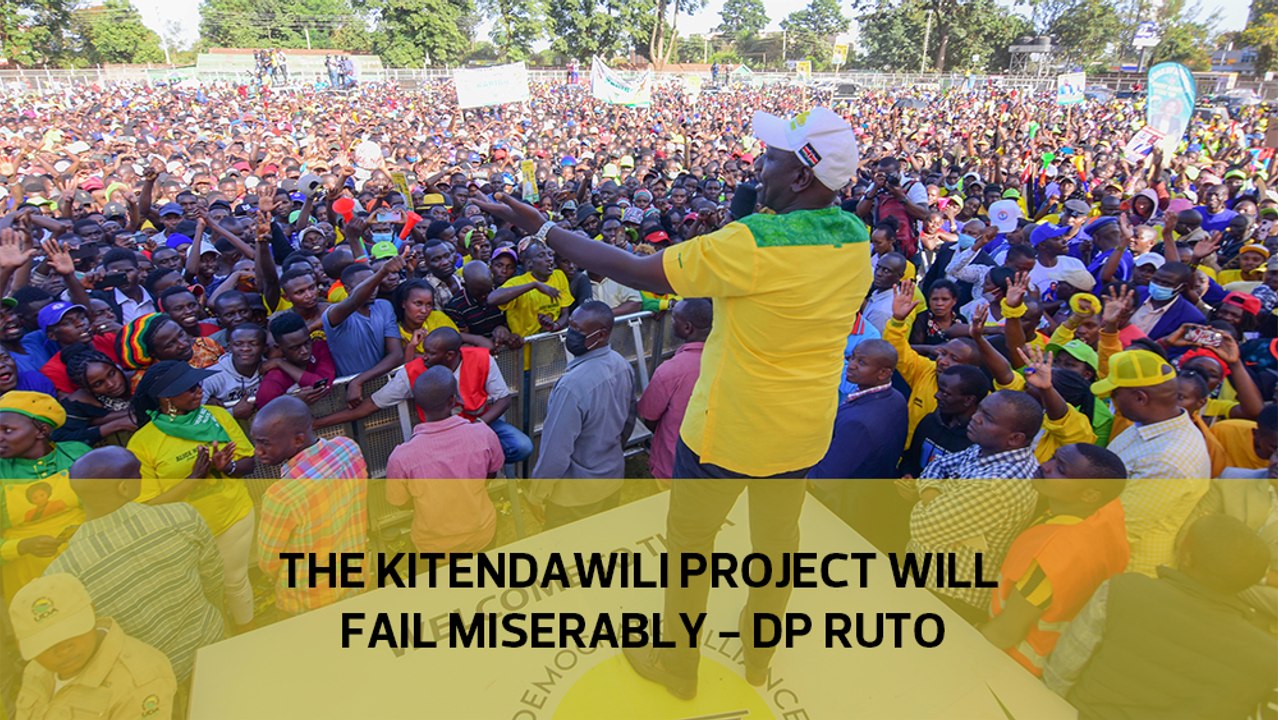 The Kitendawili project will fail miserably DP Ruto video Dailymotion