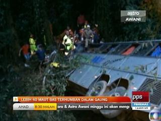 Lebih 40 maut bas terhumban dalam gaung