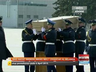 Baki mayat mangsa nahas MH17 dihantar ke Belanda