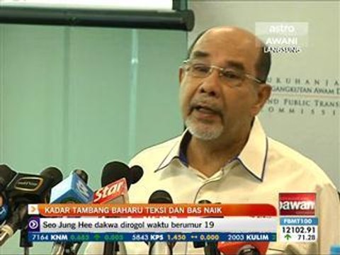 Kadar tambang baharu teksi dan bas naik