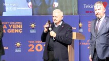 Binali Yıldırım, Tekirdağ'da İl Danışma Toplantısı'nda Cumhurbaşkanı Erdoğan ile telefon bağlantısı yaptı