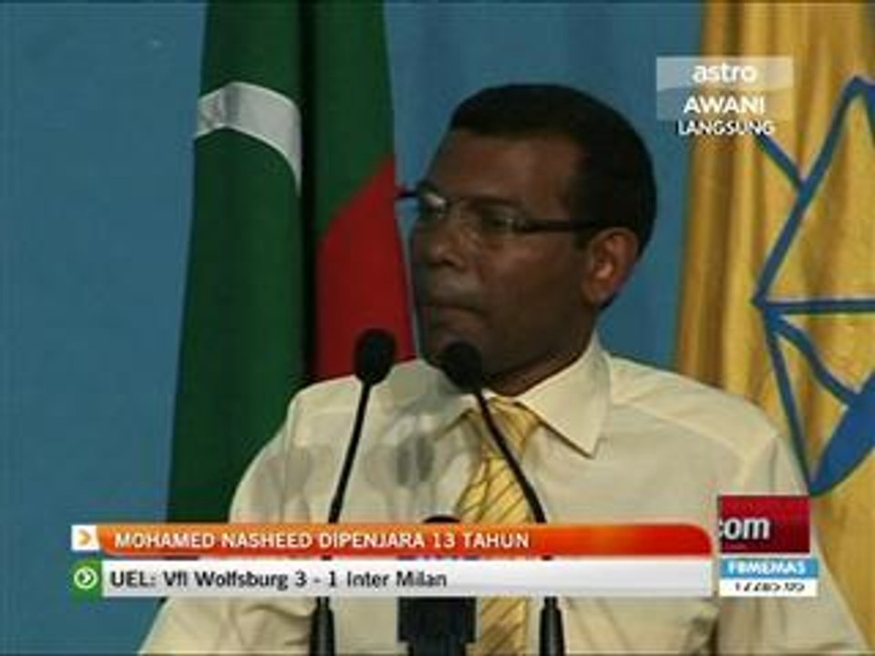 Mohamed Nasheed dipenjara 13 tahun