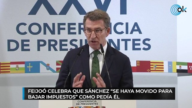 Feijóo celebra que Sánchez «se haya movido para bajar impuestos» como pedía él