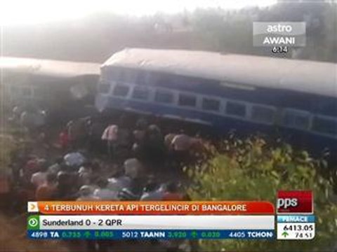 4 terbunuh kereta api tergelincir di Bangalore