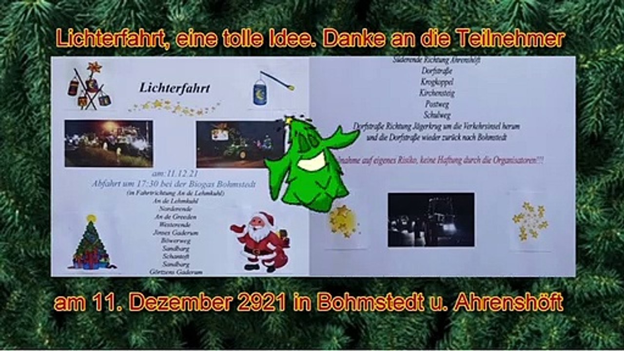 Lichterfahrt 2021 inn Bohmstedt