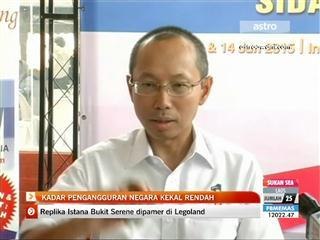 Kadar pengangguran negara kekal rendah