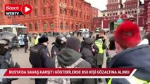Rusya’da savaş karşıtı gösterilerde 850’den fazla kişi gözaltına alındı
