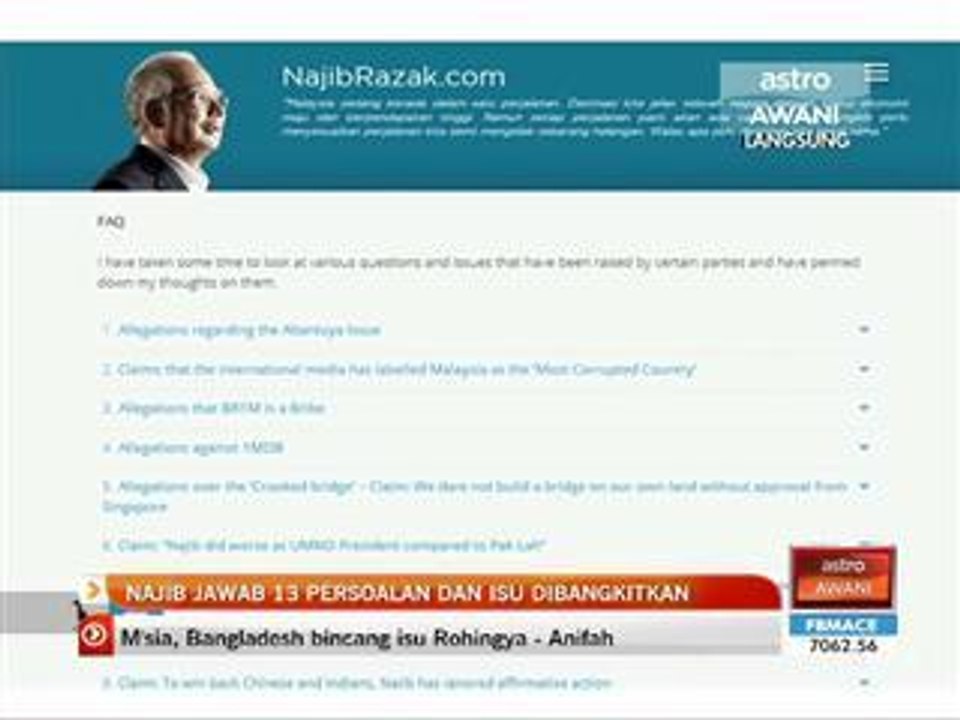 Najib jawab 13 persoalan dan isu dibangkitkan
