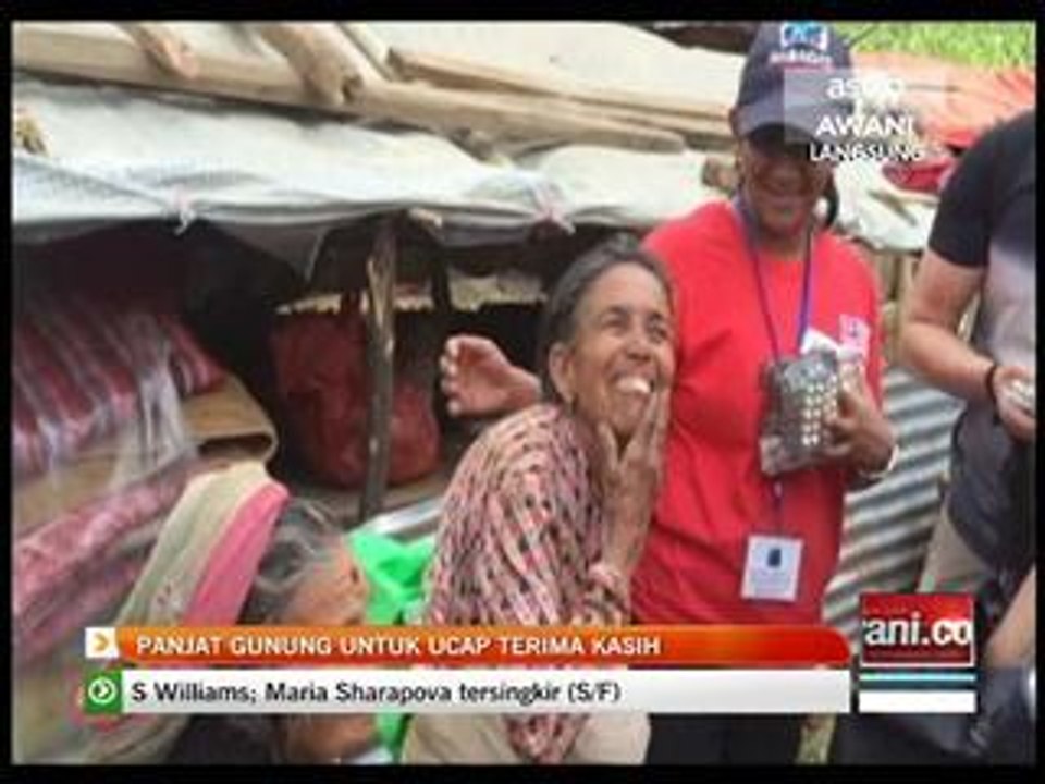 Panjat gunung untuk ucap terima kasih
